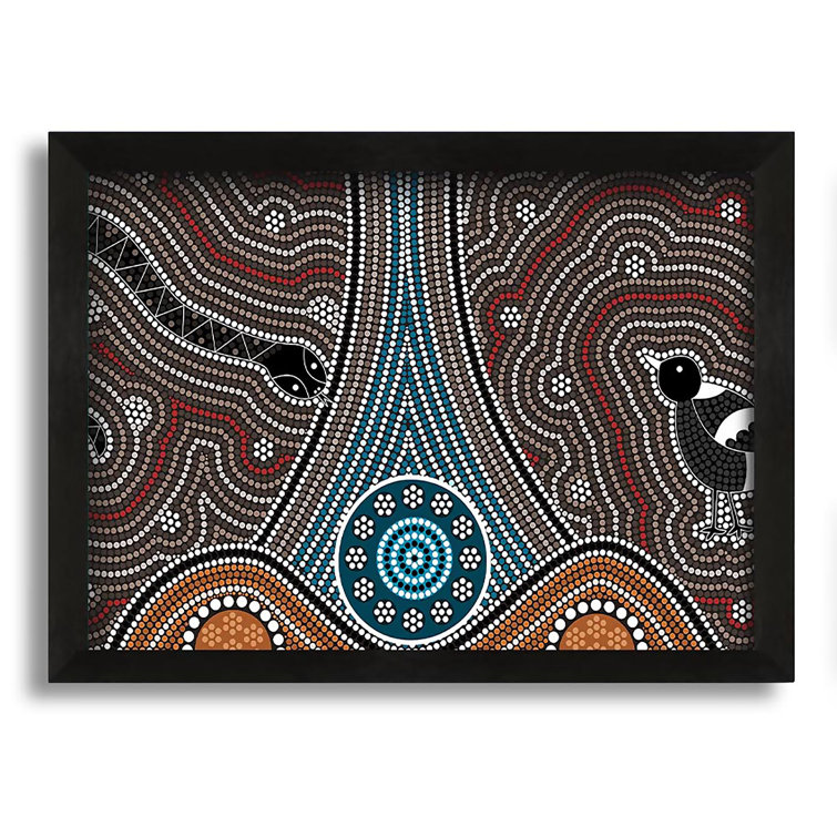 Latitude Vive Aboriginal Pattern 8 Picture Frame Painting on Canvas